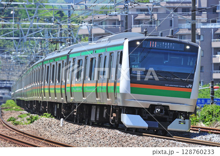 東海道本線　真鶴　JR東日本　E233系3000番台　E-67編成（国府津） 128760233