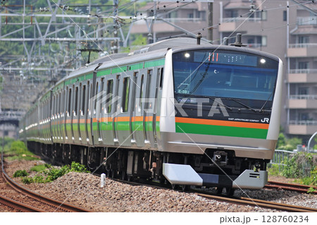 東海道本線 真鶴 JR東日本 E233系3000番台 E-59編成(国府津) 東海道本線 真鶴 JR東日本 E233系3000番台 E-59編成(国府津) 128760234