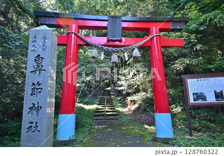 夏の鼻節神社鳥居　宮城 128760322