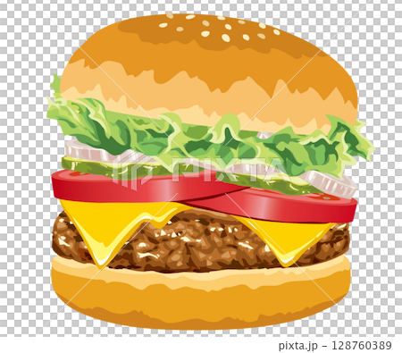 一個漢堡包 一個漢堡包 128760389