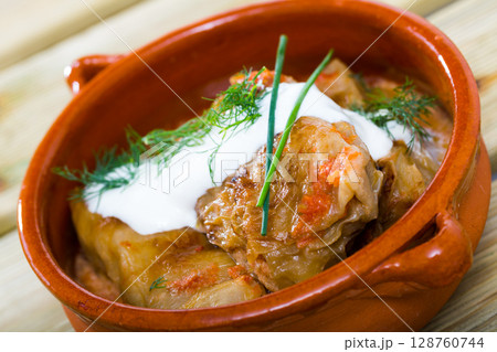 Dish Russian cuisine - golubtsy 128760744