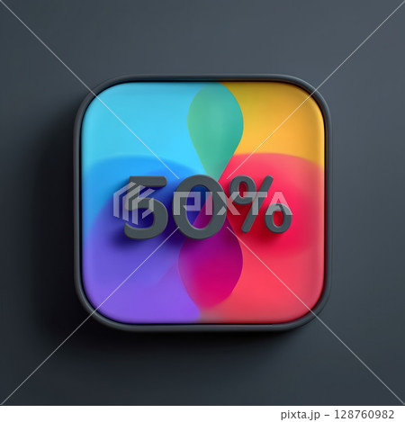 明るい光の中でカラフルな数字の文字 明るい光の中でカラフルな数字の文字 128760982