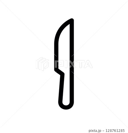 Outline Icon of a Multipurpose Cooking Knife 128761285