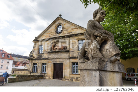 Across the river, on the site of the former massacre of 1742, is the geographical Institute  128762046