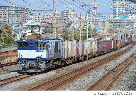 東海道本線　相模貨物　JR貨物　EF64-1008（愛知） 128762212