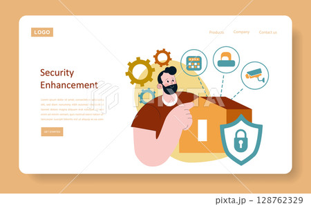 AI home security enhancement focuses on improving safety measures for households. Features include smart locks, surveillance systems, and user-friendly interfaces. Ensuring peace of mind through 128762329