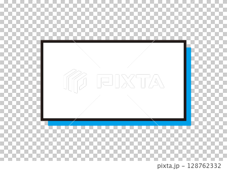 Simple square frame - Blue Simple square frame - Blue 128762332