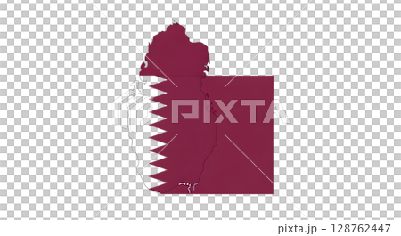 red flag rectangular shape hole on white 128762447