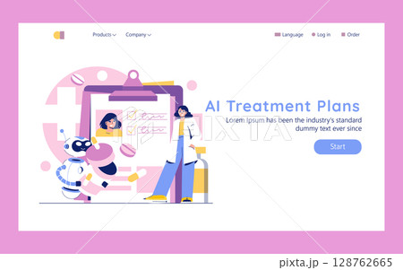 AI in medicine enhances treatment planning and patient care. This illustration features a doctor and robot collaborating on treatment plans, symbolizing innovation in healthcare technology and AI in medicine enhances treatment planning and patient care. This illustration features a doctor and robot collaborating on treatment plans, symbolizing innovation in healthcare technology and 128762665