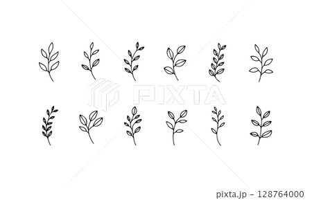 Simple Botanical Spray. This simple botanical spray includes minimal line elements with a floral focus in a calm vertical composition. Simple Botanical Spray. This simple botanical spray includes minimal line elements with a floral focus in a calm vertical composition. 128764000