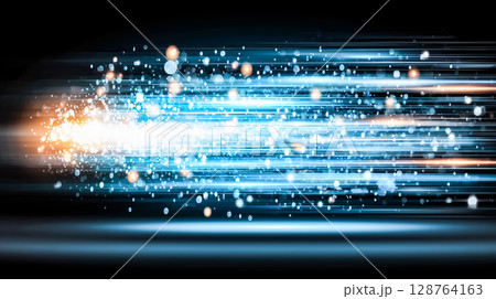 無限エネルギーを感じる光速パルス ― コピースペース付き 128764163