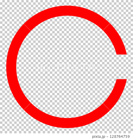 Red Landolt Ring for Eye Test Red Landolt Ring for Eye Test 128764759