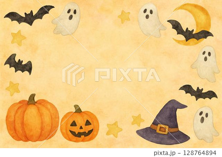 フレーム素材・ハロウィン 128764894