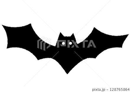 手描き風コウモリイラスト 手描き風コウモリイラスト 128765864