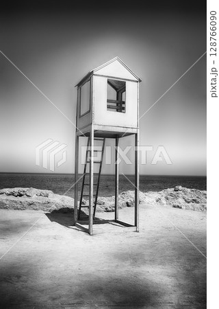 Iconic lifeguard station on the beach, Sharm el Sheikh, Egypt Iconic lifeguard station on the beach, Sharm el Sheikh, Egypt 128766090