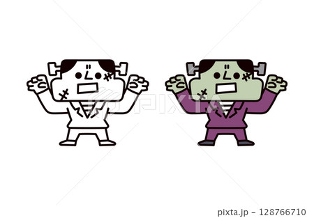 フランケンシュタインのイラスト 128766710