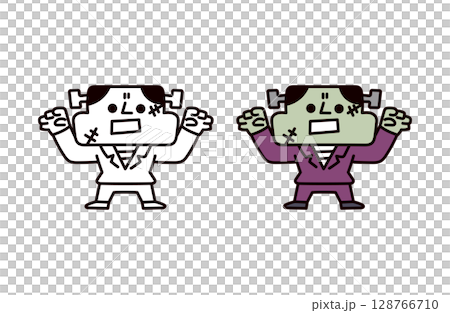 フランケンシュタインのイラスト 128766710