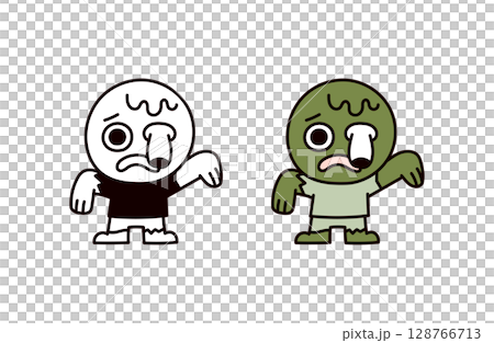 ゾンビのイラスト 128766713
