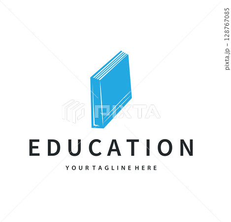 Simple educational learning book logo design, with a simple back to school education concept, illustration template design Simple educational learning book logo design, with a simple back to school education concept, illustration template design 128767085