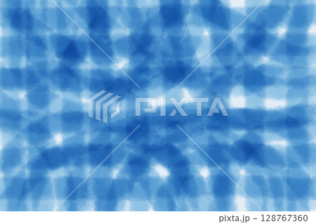 イラスト素材: 紺と水色のチェックと幾何学模様 128767360