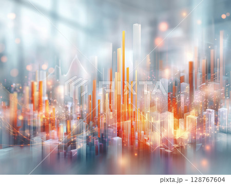 データ解析とビジネスグラフの背景｜Business Analytics and Abstract D 128767604