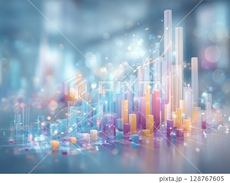 データ解析とビジネスグラフの背景｜Business Analytics and Abstract D 128767605