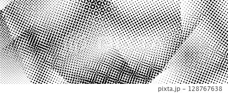Rough grunge scratched halftone texture. Distress dirty paint background. Scuffed ragged vector backdrop. Damaged glitch pixel overlay. Dotted wallpaper for banner, poster, flyer, magazine, brochure Rough grunge scratched halftone texture. Distress dirty paint background. Scuffed ragged vector backdrop. Damaged glitch pixel overlay. Dotted wallpaper for banner, poster, flyer, magazine, brochure 128767638