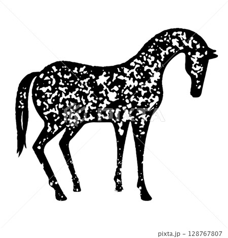 年賀状向け・馬イラスト素材【スタンプ】 年賀状向け・馬イラスト素材【スタンプ】 128767807