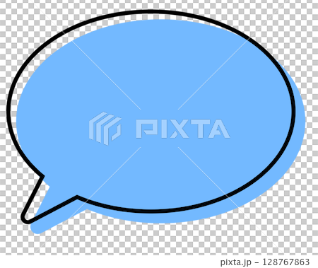 Simple speech bubble with misaligned lines - round Simple speech bubble with misaligned lines - round 128767863