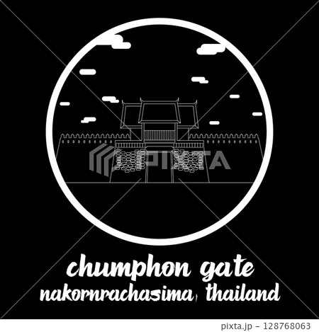 Circle Icon Chumphon Gate. Vector illustration 128768063