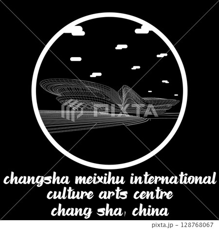 Circle Icon Changsha Meixihu International. Vector illustration 128768067