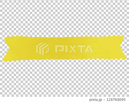 Ribbon watercolor hand-drawn style decoration yellow Ribbon watercolor hand-drawn style decoration yellow 128768095