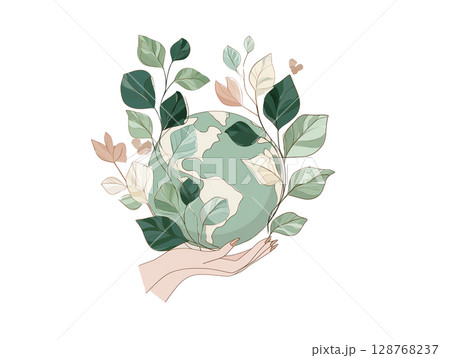 緑の地球アイコン 128768237