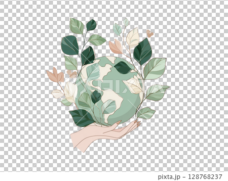 緑の地球アイコン 128768237