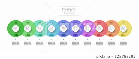 Infographic 10 options design elements for your business data. Vector Illustration. Infographic 10 options design elements for your business data. Vector Illustration. 128768293