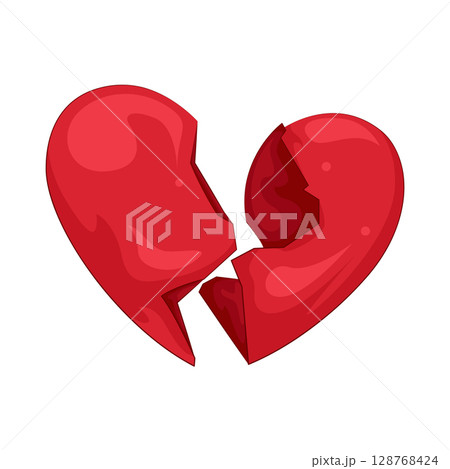 Illustration of Broken heart Illustration of Broken heart 128768424