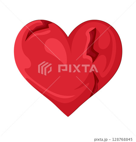 Illustration of Broken Heart Illustration of Broken Heart 128768845