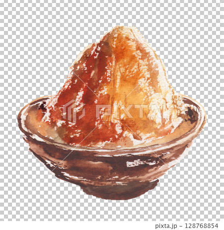 Watercolor illustration of red miso 128768854