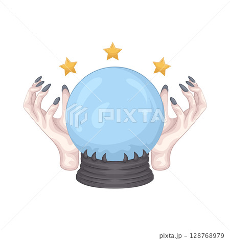Illustration of Crystal Ball Illustration of Crystal Ball 128768979