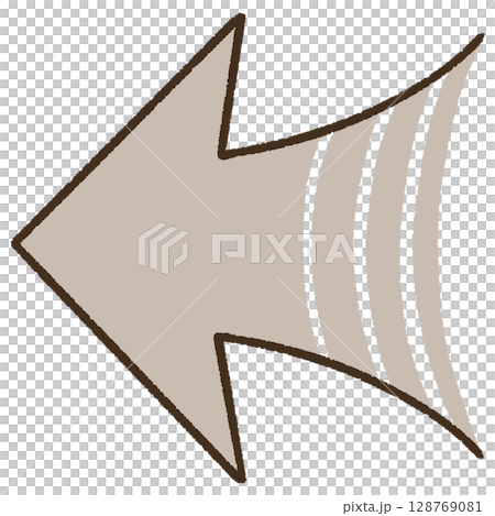 シンプルな矢印のイラスト 128769081