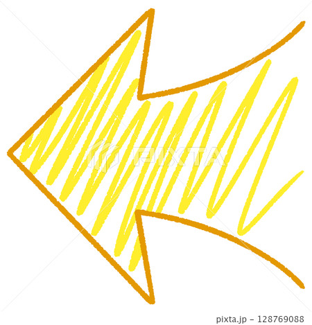 シンプルな黄色の矢印のイラスト シンプルな黄色の矢印のイラスト 128769088