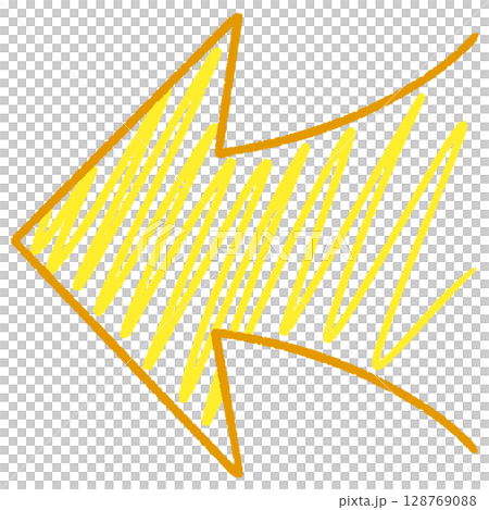 シンプルな黄色の矢印のイラスト シンプルな黄色の矢印のイラスト 128769088