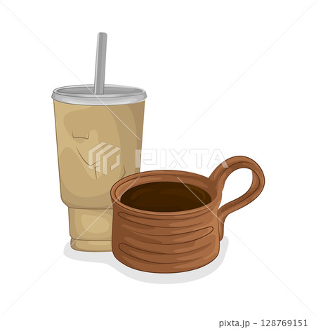 Illustration of Coffee Cup Illustration of Coffee Cup 128769151