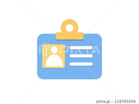 Employee ID Card Icon with Photo and Details 128769204