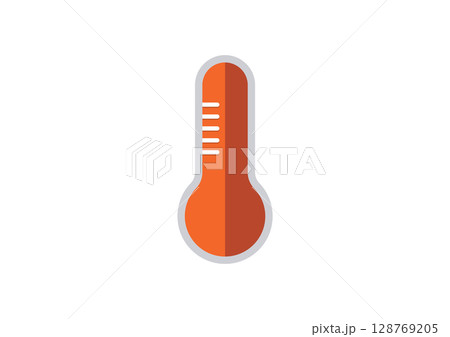 Red Thermometer Icon Showing Heat Level 128769205