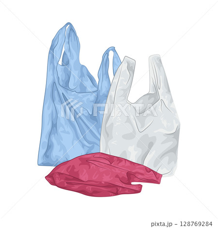 Illustration of Plastic Bag Illustration of Plastic Bag 128769284