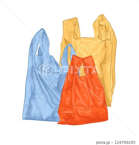 Illustration of Plastic Bag Illustration of Plastic Bag 128769285