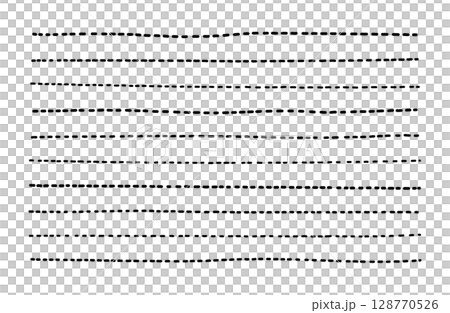 Simple handwritten dotted line decorative border vector illustration line hand-drawn 128770526