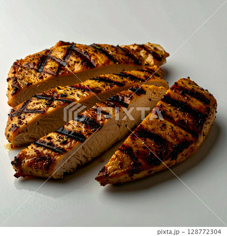 chicken breast, smoked chicken breast, boiled chicken breast, low-fat chicken, sliced chicken breast, chicken cubes, chicken balls, protein food, healthy meal, high protein diet, fitness meal, diet fo 128772304