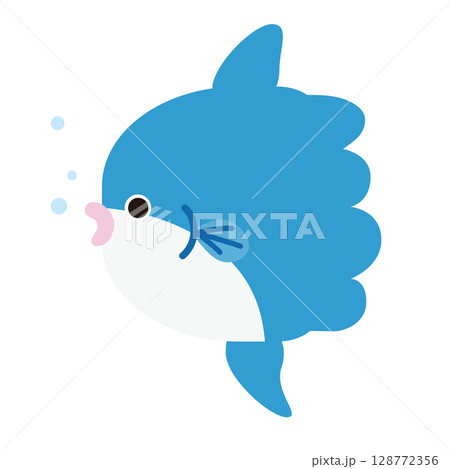 マンボウのイラスト素材 128772356